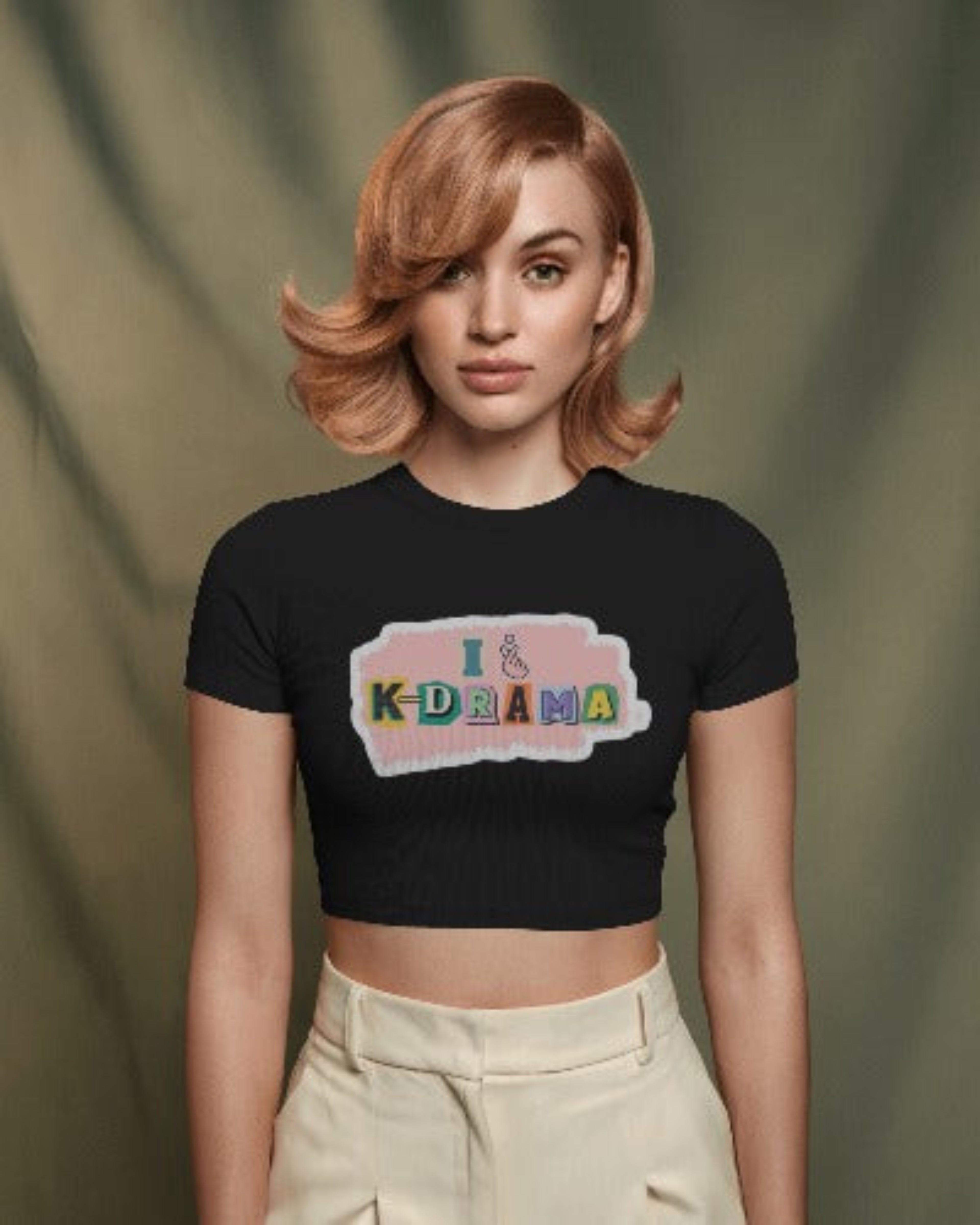 I Love K-Drama Crop Top