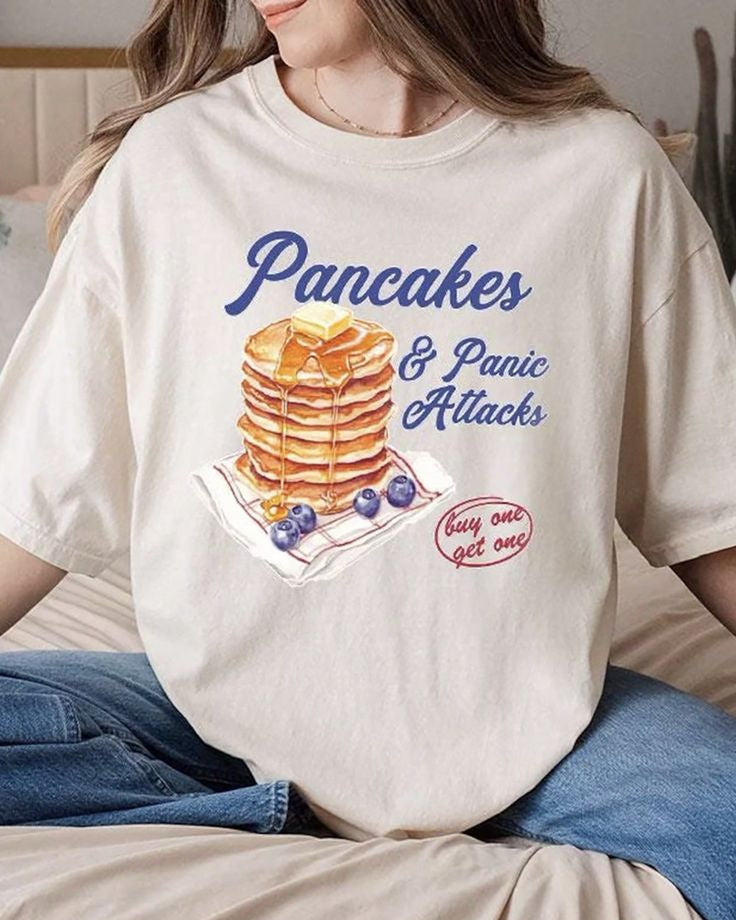 Pancakes & Panic Attacks Oversized T-Shirt